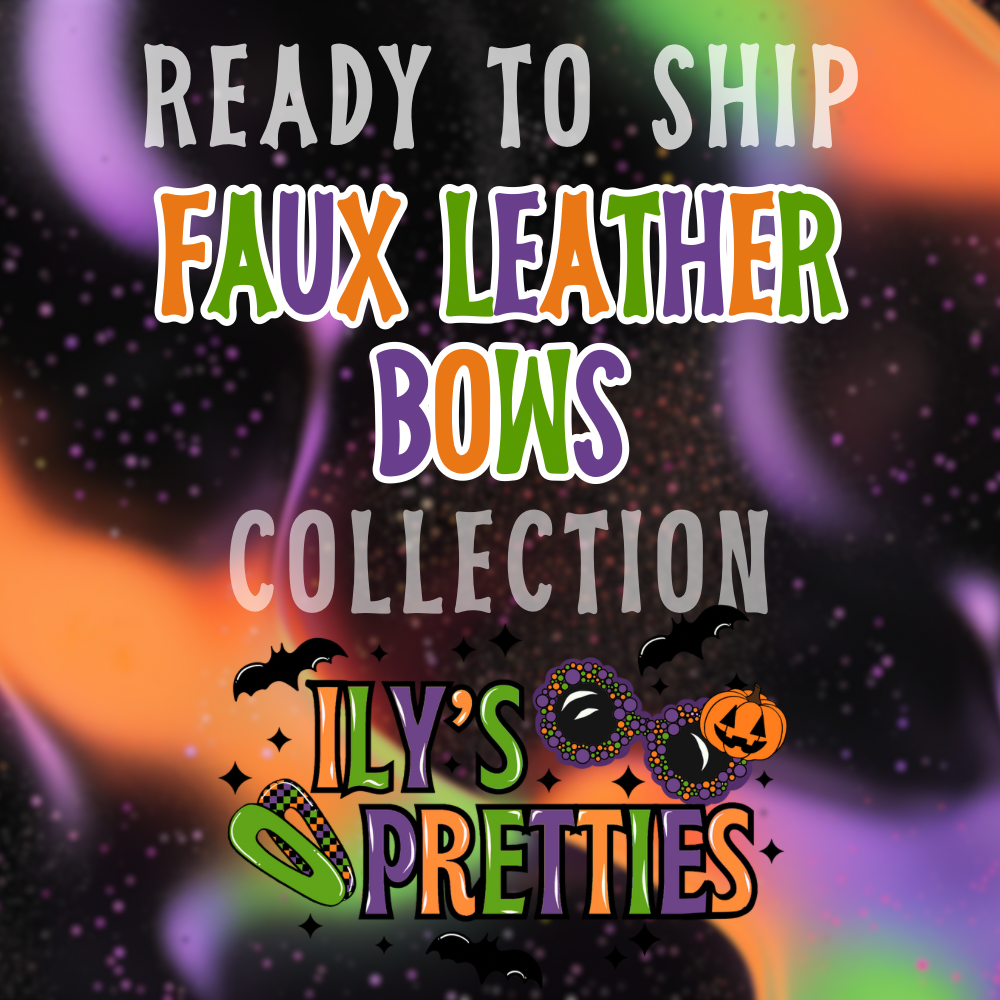 FAUX LEATHER BOWS