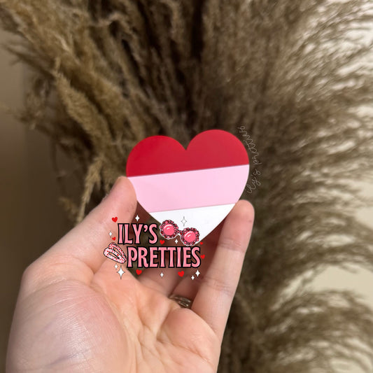 OMBRE HEART || HAIR CLIP