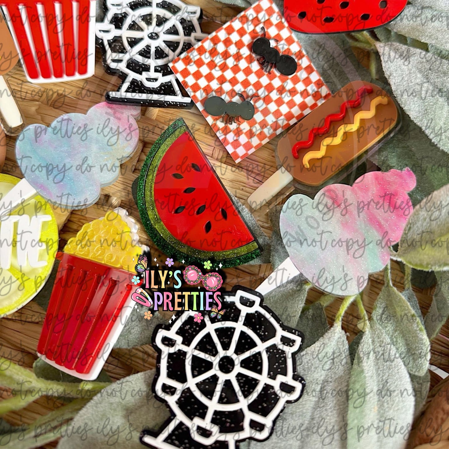 COUNTY FAIR THEMED HAIR CLIPS