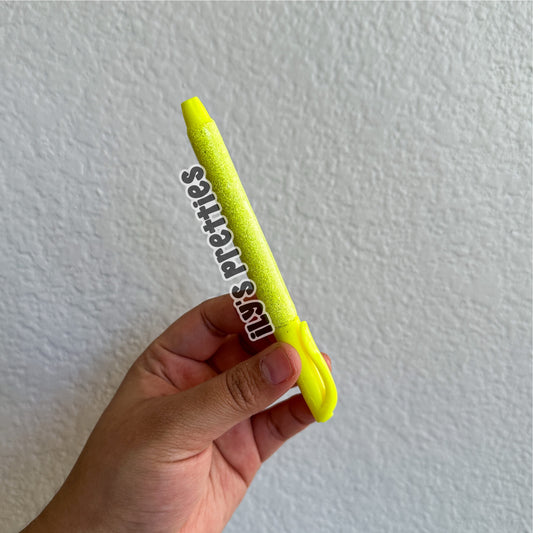 GLITTER HIGHLIGHTER — neon yellow