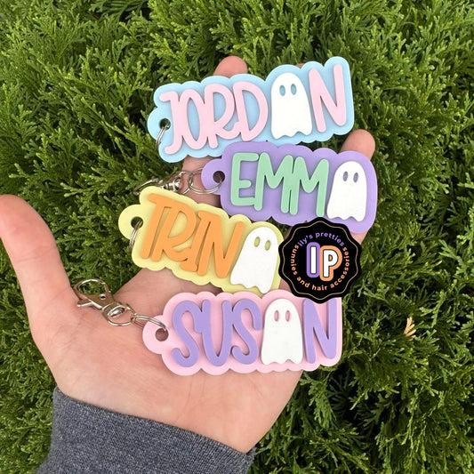 pastel ghost keychain