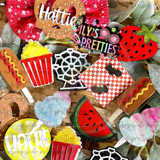 COUNTY FAIR THEMED HAIR CLIPS