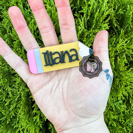pencil name clip || back to school